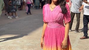 Pink &amp; Yellow Ombre Dress