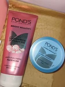 ponds face wash , moisturizer