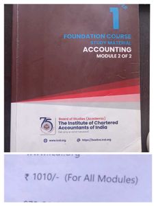CA Foundation Module, PW  Books Edition Jan 2025