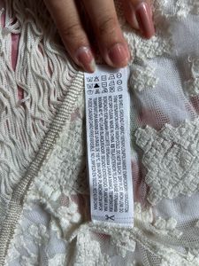 Forever 21 White Lace Fringe Kimono