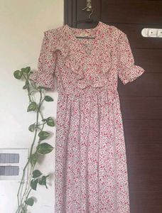Floral Ruffle Midi Dress