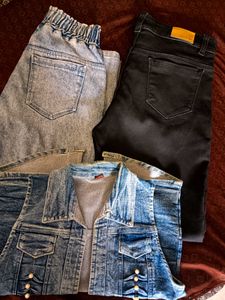 Jeans and Denim Vest Bundle
