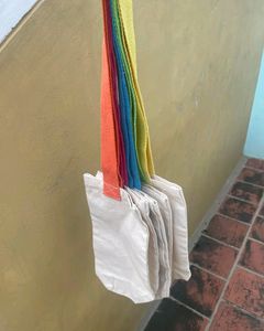 Water Bottle Bag Green Handle