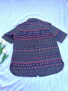 Patterned Short Sleeve Shirt
