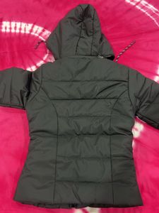 Black Hooded Winter Jacket