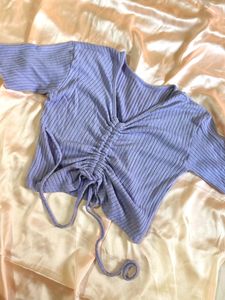 Cute Lavender Knot-detailed Top