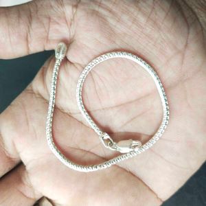 Pure Silver Handmade Snack🥨 Chain Bracelet Unisex