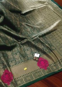 Elegant Green Banarasi Silk Saree