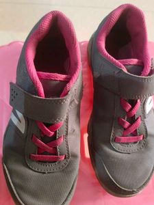 Gray &amp; Pink Kids Sneakers