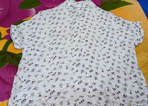 Patterned Button-Down Shirt