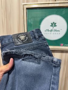 Versace Jeans Couture Blue Designer Washed Denim