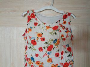 White Floral Women Dress