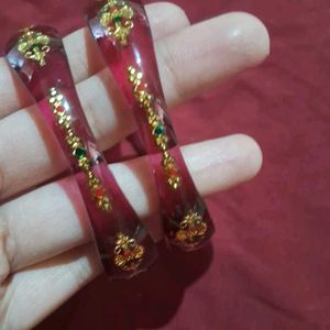 Beautiful Green And Marron Bangles