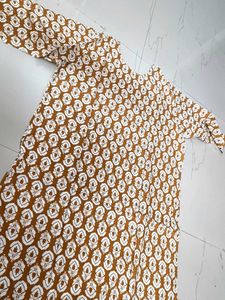 Boho Print Brown Dress(Used)