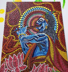 Krishna Dot Painting Mandala