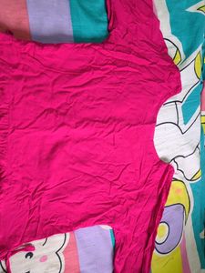Pink Embroidered Peasant Dress