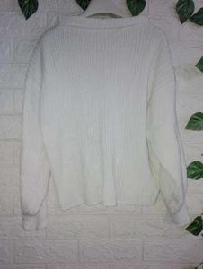 Cozy White Knit Sweater