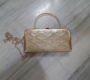 Sparkly Gold Evening Clutch