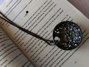 Beautiful Studded Black Metal Long Necklace