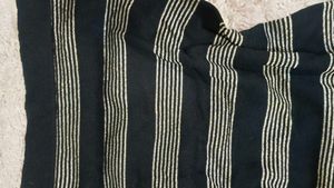 Striped High Neck T Shirt