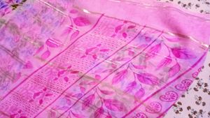 Pink Floral saree