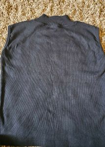 Vintage Charcoal Mock Neck Top