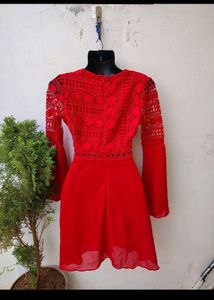 Tomato Red Cocktail Party Dress