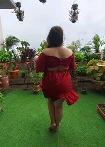 Red Off Shoulder Dress