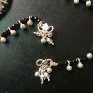 Pure Silver Ghungroo Nazariya Payal 1 Pair.