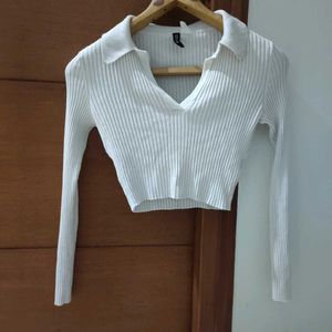 White Long Sleeve Top🤍