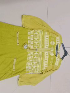 Green Embroidered Kurta