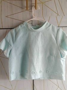 Light Blue Crop Top