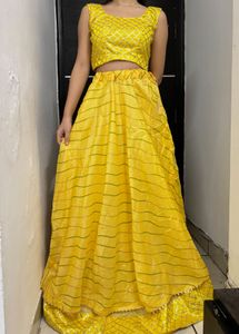 Yellow Golden Lehenga Choli