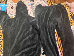 Velvet Black Loungewear Set in XXL size