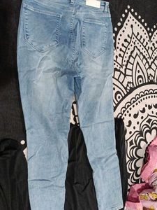 Combo Of Light Wash Jeans &amp; Black Top Set