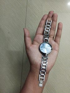 Ladies Pretty Watch Silver Color