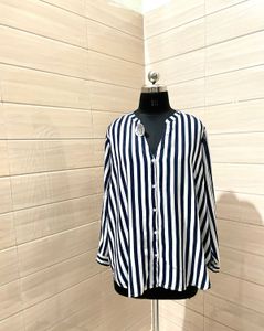 ONLY Imported New Striped Button-Down Top