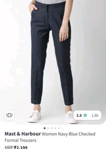 Straight Fit Trouser For Women