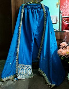 Pure Chinnon Silk With Heavy Embroidery Work❤️‍🔥