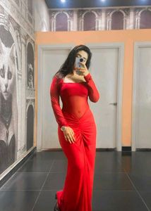 Elegant Red Maxi Dress