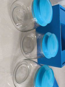 Tulip Jar (3pc) Blue Colour
