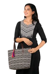 Patterned Cotton Tote Bag