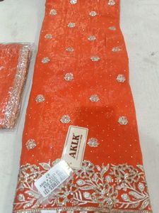 Elegant Orange dress material