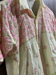 Floral Embroidered Button-Up Shirt
