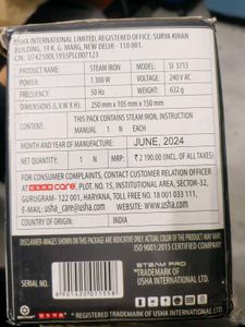 USHA SI 3713 1300 W Steam Iron