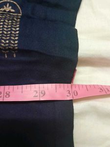 MORPANKH Navy Blue With Gold Design KURTHI - XS