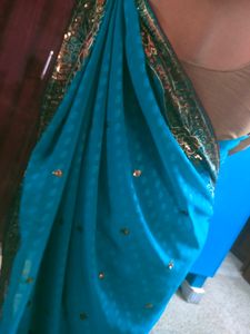 Designer Saree With Stiched Blouse