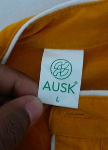 Orange Polo Full T-Shirt - Size-L