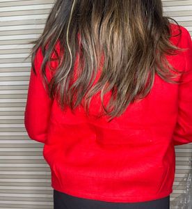 Red Cropped Jacket