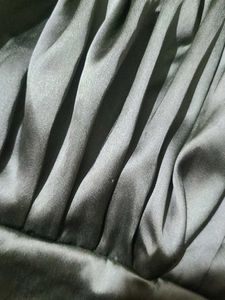 Green Satin Ruched Cami Top